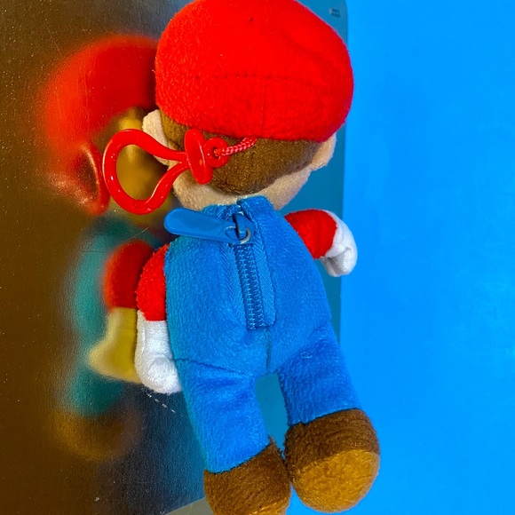 NINTENDO SUPER MARIO BROTHERS VTG 2015 PLUSH KEYCHAIN CLIP ON ZiP POUCH 7” - Picture 4 of 9